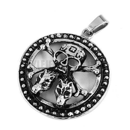 Wizard Summons skull Pendant Stainless Steel Skull Pendant SWP0417 - Click Image to Close